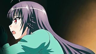 Hotty with Long Purple Hair and Gorgeous Titties Loves It When Her Boyfriend Makes Her Suck His Weenie at Dinner