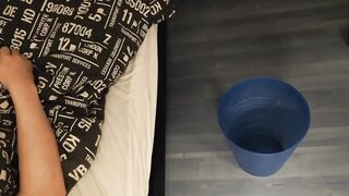Stuck in bed pee desperation