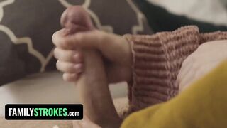 Perv stepmom and stepdad expose their naughty stepdaughter Jessae Rosae's sex secret
