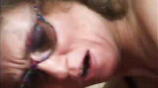 Spex gilf wearing stockings gets her bushy cunt fucked