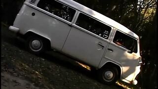 Sexy Lalin cutie with round bottom gets banged in the van