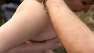 A Couple Has Sex Outdoors