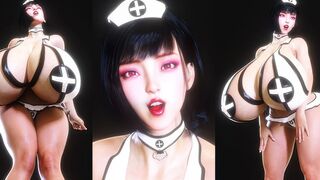 Burdensomely Heavy Massive Hanging Tits Nurse Treats Her Patient to Max Relief