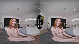UP CLOSE VR - Scarlet Skies Redhead In Lingerie Teases Then Takes Hard Pov Vr Screw