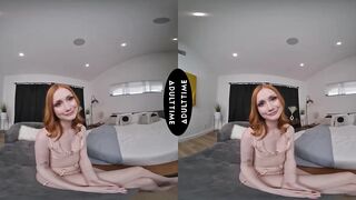 UP CLOSE VR - Scarlet Skies Redhead In Lingerie Teases Then Takes Hard Pov Vr Screw
