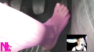 Fleshly Pedal Pumping in My Pink Fishnets