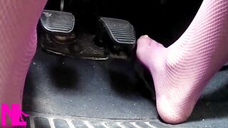 Fleshly Pedal Pumping in My Pink Fishnets