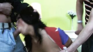 Among two Knobs Scene-1_big-titted Brunette Gets Anal-drilled in a 3-some.