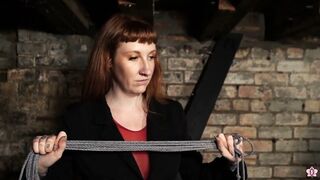 Suck Machine: Lesbian Slave Mila Made to Deep Throat Sex-toy Training by Sadistic Headmistress Roxy