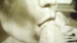 Sepia Vintage Cum Doxies Share Loads in Retro 8-minute Orgy