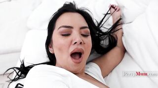 Stepmom teases stepson in yoga pants till he finally caves