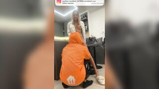 18 Year Old Italian Webcam Star Golden-haired Pays the Delivery Chap with Sex and a Jizz flow in Her Mouth