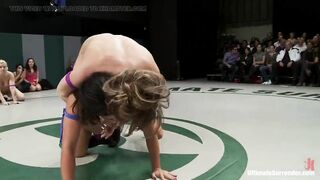 Rough Non-scripted Tag Team Action 2 Teams Battle to See Who Are the Toughest Sluts on the Mat