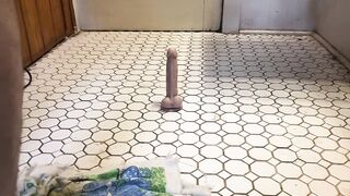 Anal fucking myself with a sex-toy and jerking off to ejaculation.