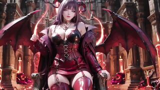 Purple-haired Demon Queen! a Forbidden Feast on the Magma Throne, Red-black Armor Clinging to Scorching Skin!