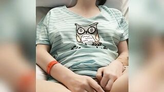 Constricted teen masturbating to orgasm