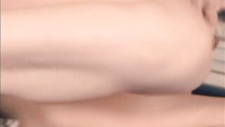 Hot Braces Wearing Brunette MILF Domonique Flowers Shows Her Hot Body & Big Melons In LOUD HARD FAST GLASS SEX-TOY SCREWING ORGASM