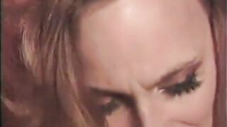 Fine-looking golden-haired MILF gets screwed hard in taxi while her friend watches
