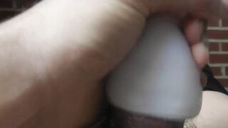 Banging my Tenga Egg (Wavy) with a cumshot