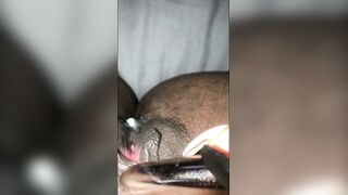 WET EBONY SNATCH W/ UPCLOSE ORGASM CONTRACTIONS
