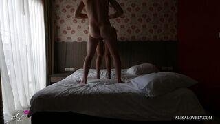 Amateur Couple Bang Sensually in Hotel Room and Film Sex on Clip