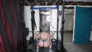 Heavy workout, pull ups, gymnastics and cumshow