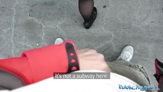 Public Agent Cutie drilled hard in abandoned public subway