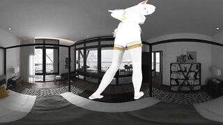 Comics Girl 3D 4k 360 VR Lap Dance in Bedroom