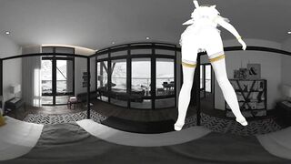 Comics Girl 3D 4k 360 VR Lap Dance in Bedroom