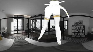 Comics Girl 3D 4k 360 VR Lap Dance in Bedroom