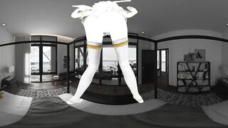 Comics Girl 3D 4k 360 VR Lap Dance in Bedroom