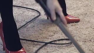 Vacuuming High Heels Fetish - ALHANA WINTER - Old Shoe Lover Video