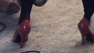 Vacuuming High Heels Fetish - ALHANA WINTER - Old Shoe Lover Video