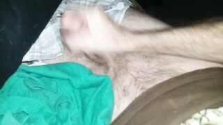 Loud aged romantic male jerking off big knob closeup. Cum (4k)