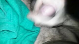 Loud aged romantic male jerking off big knob closeup. Cum (4k)