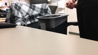 jerking off in the office at work