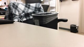jerking off in the office at work