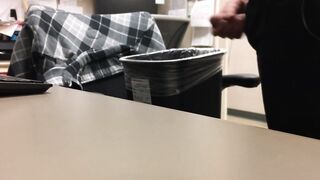 jerking off in the office at work