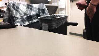 jerking off in the office at work