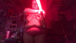 Tits Ross Shows Off Her Lightsaber