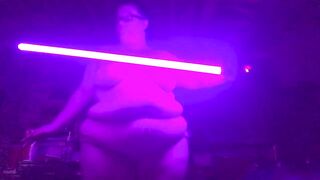 Tits Ross Shows Off Her Lightsaber