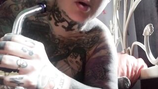 Trying to take big hits. Olivia inks split tongue tricks