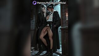 Vampire Futanari Anal in the Stormy Night – Red Eyes Leather Sex (AI)