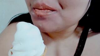 Food Porn Diary: Obscene Mouth Ice cream (ASMR)