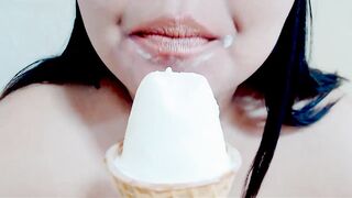Food Porn Diary: Obscene Mouth Ice cream (ASMR)