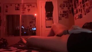Horny Trans Chap has a priceless wank (quick cum!)