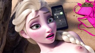 Rapunzel and Elsa stranded on an island