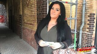 GERMAN SCOUT - Obese Teen Ashley Rough Screw at Street Casting
