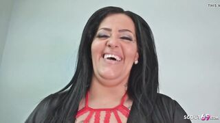 GERMAN SCOUT - Obese Teen Ashley Rough Screw at Street Casting