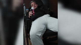 Onlyfans creator 24sevenbruno Bored home alone playing with his masturbator -BIGGEST SPUNK FOUNTAIN